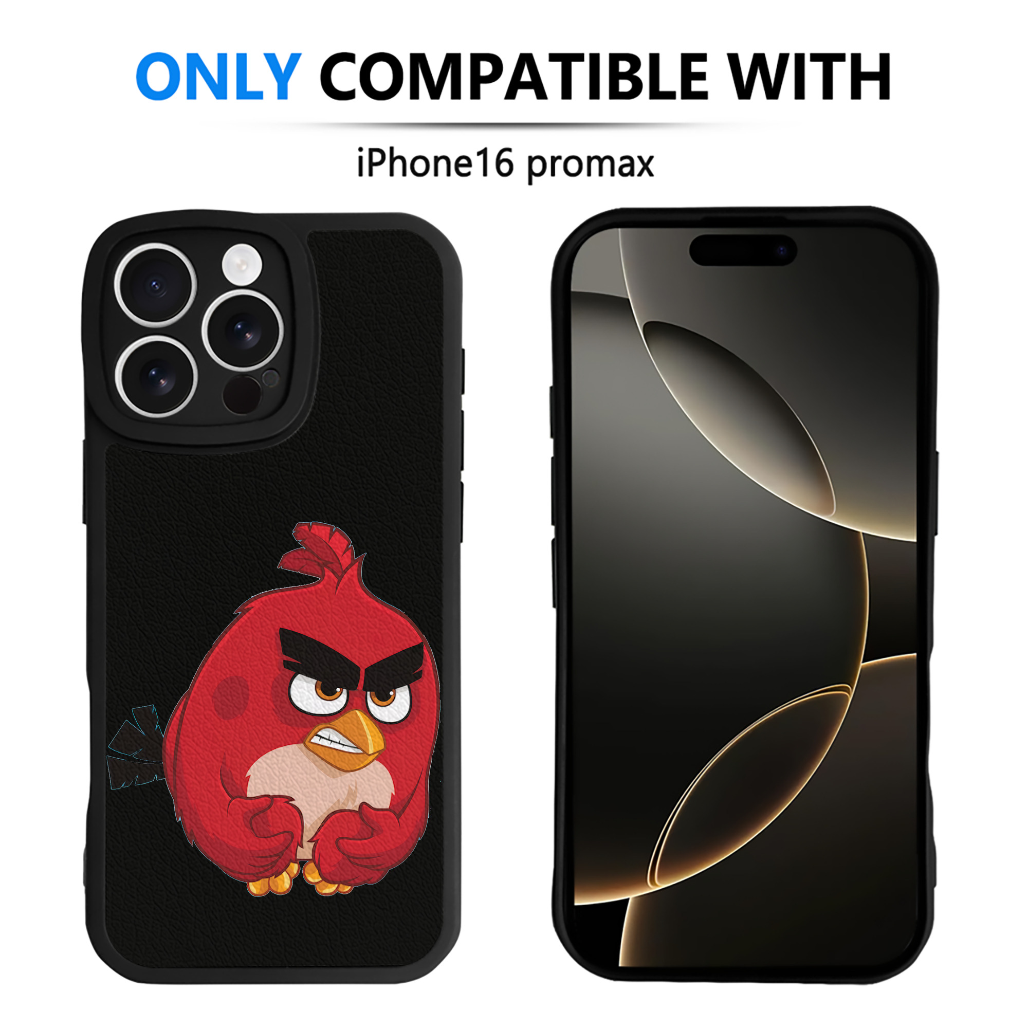 （画像用） Angry Birds アングリーバード 【iPhone 16シリーズ対応】シリコンスマホケース（レザー調） 材質：シリコン